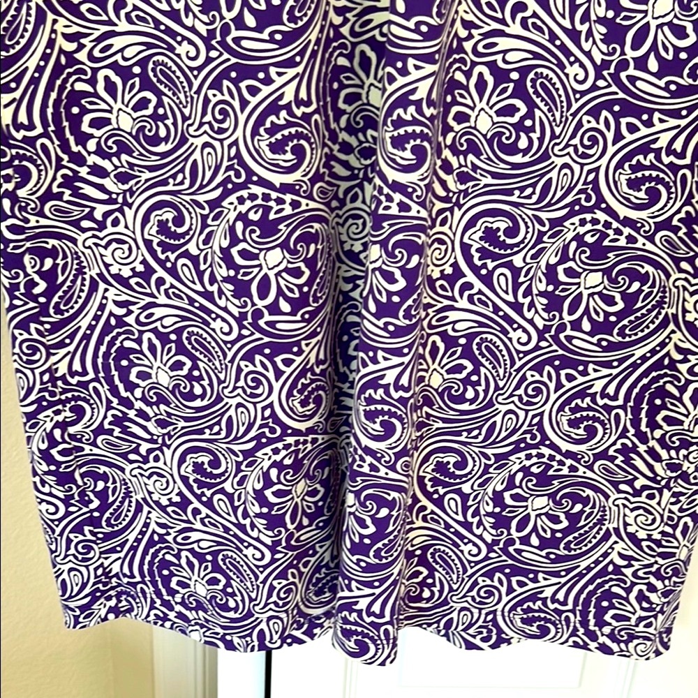 J. McLaughlin Purple Sheath Midi Dress 3/4 Sleeve - Picture 4 of 7